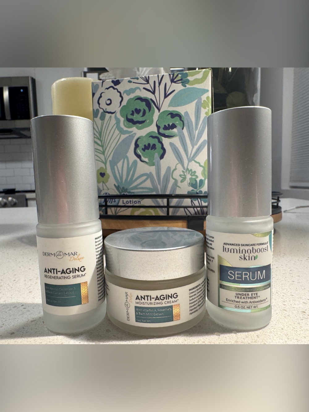 Brand New DermLeMar Anti-Aging Serum & Moisturizer & Luminaboost under eye serum